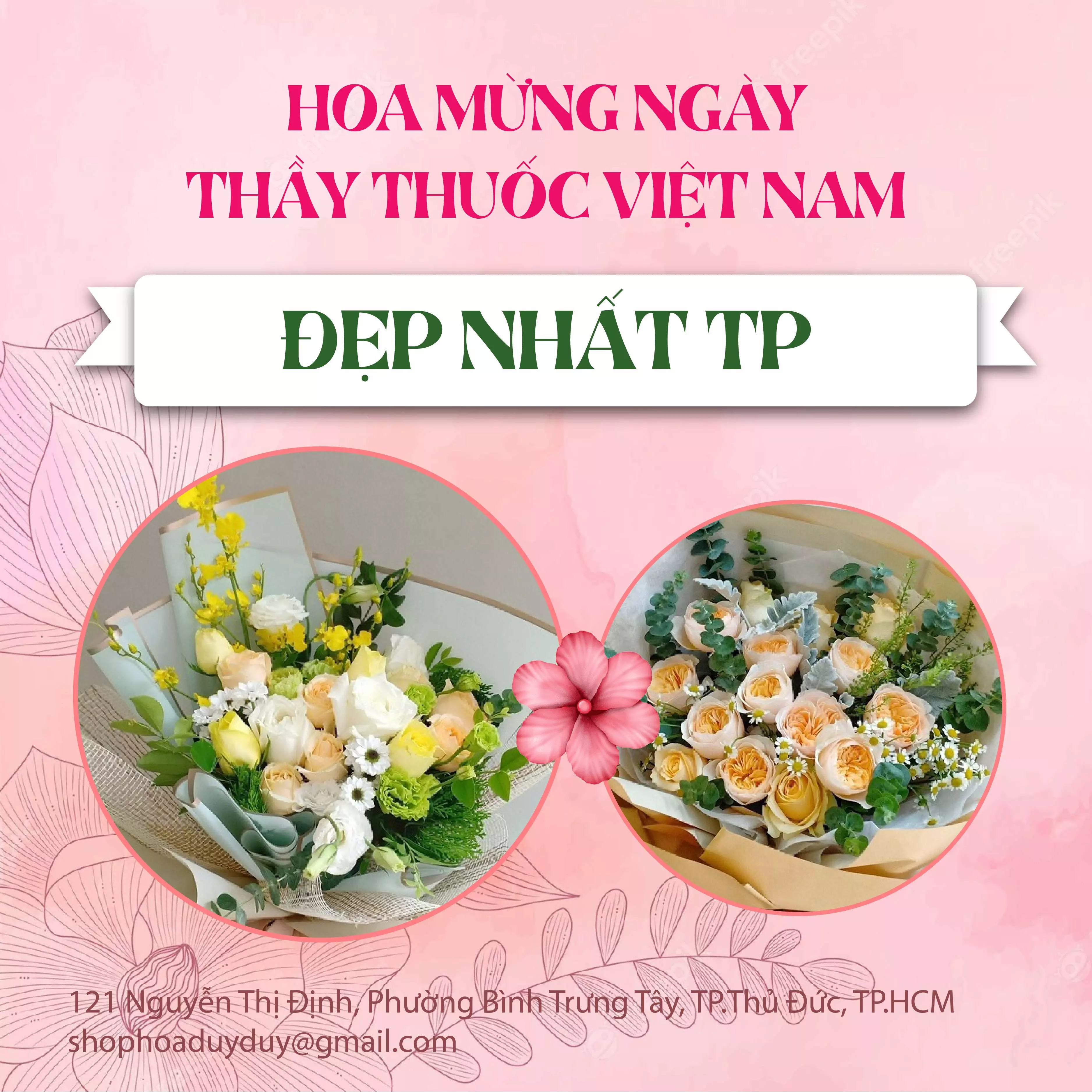 hoa mừng ngày thầy thuốc Việt Nam