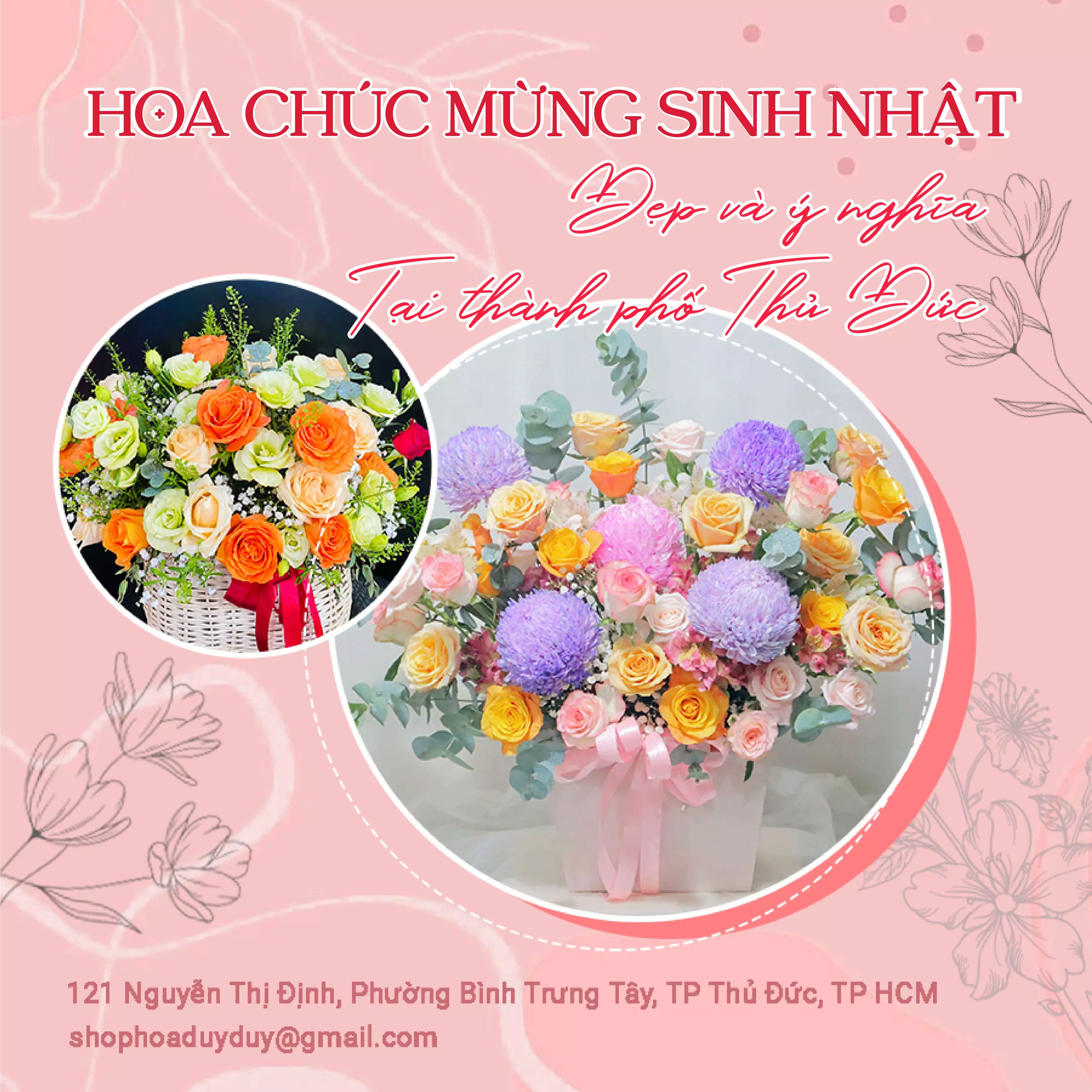 Lẵng hoa chúc mừng sinh nhật mang phong cách hiện đại tại Cầu Giấy  Hoa  khai trương  Hoa khai trương đẹp ở Hà Nội